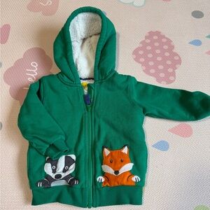 Baby Boden Cream Fleece Jacket